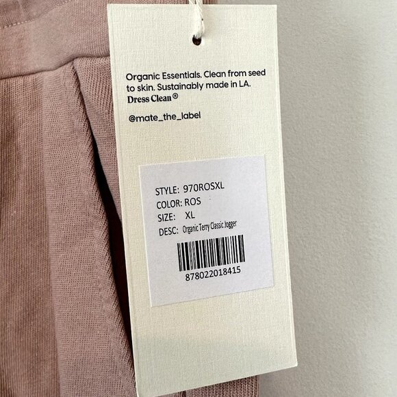 NWT MATE the Label Rose Organic Terry Classic Jogger - XL - Picture 3 of 11